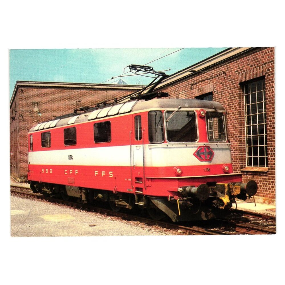 Swiss Express Locomotive Re 4/4 II 11108 Intercity Railway Postcard Minirex 1980